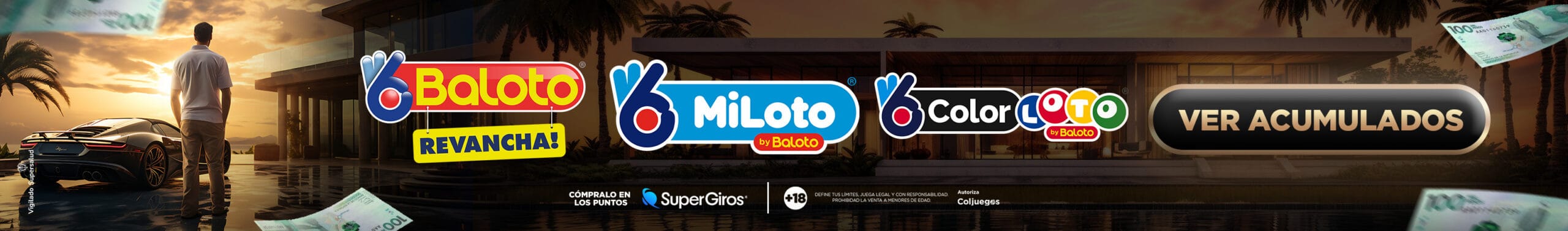BANNER BALOTO - PAGINA WEB Atrévete a ser millonario, Ver Acumulado